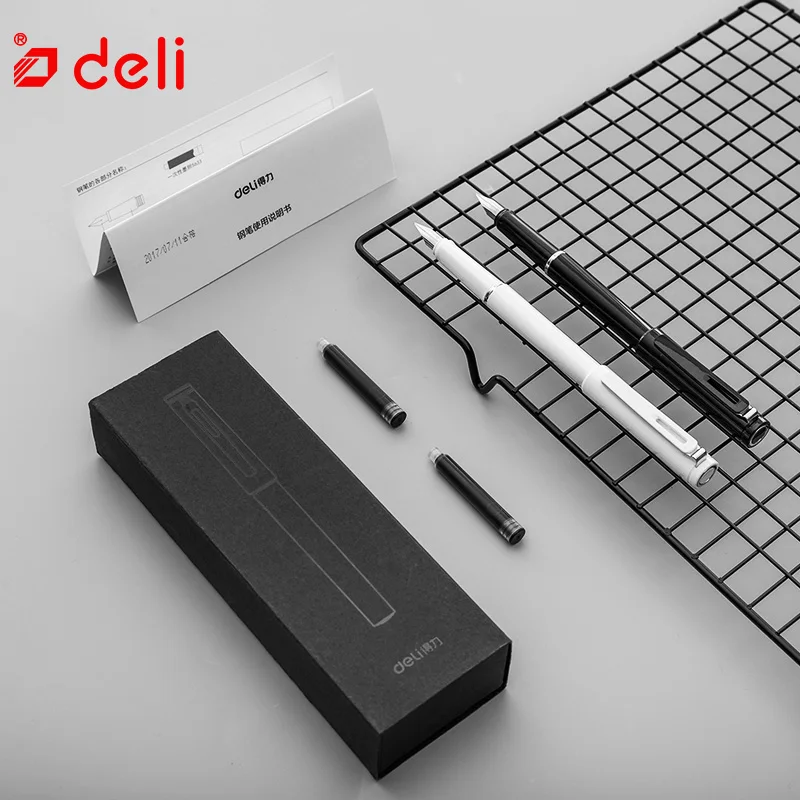 Deli авторучка s 0,5 мм Металлическая Офисная деловая чернильная авторучка для студентов канцелярские ручки для письма школьные и офисные принадлежности