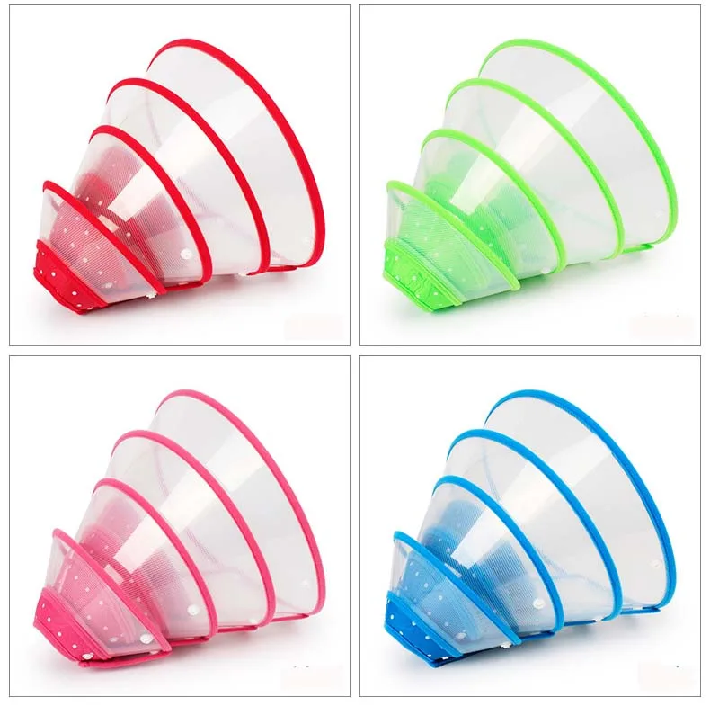 SYDZSW Pet Grooming Accessories Newly Colors Edge Dog Elizabethan Collar for Cats Chihuahua Dogs Puppy Collars Prevent Bite Lick2.1