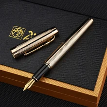 Picasso 933 Pimio Avignon Fountain Pen Classic Golden Clip Luxury Iridium Fine Nib Gift Box Optional Office Business Writing Pen luxury picasso ink pen color pen practice calligraphy fine nib without pencil box office stationery writing metal fountain pen