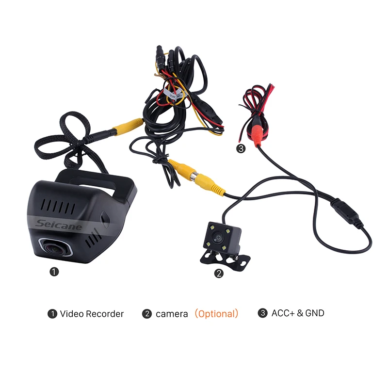 Seicane новейший 1080P Универсальный DVR скрытый HD Автомобильный видеорегистратор с