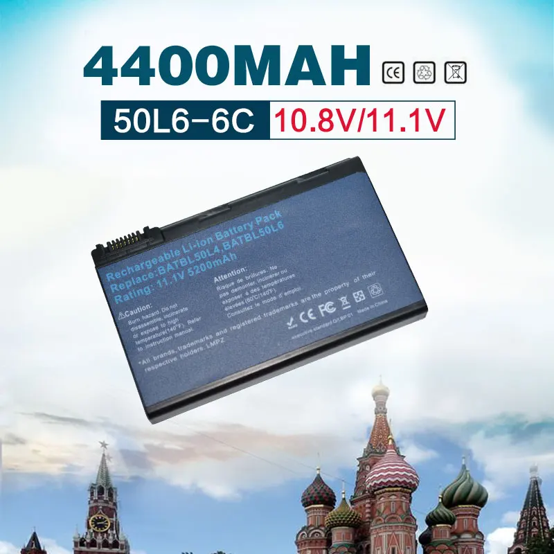 

4400mah Laptop battery for Acer Aspire BATBL50L6 BATCL50L6 LIP8151CMPCFSY6 5515 5610 5630 5650 5680 9110 9120 9800 9810 9920G