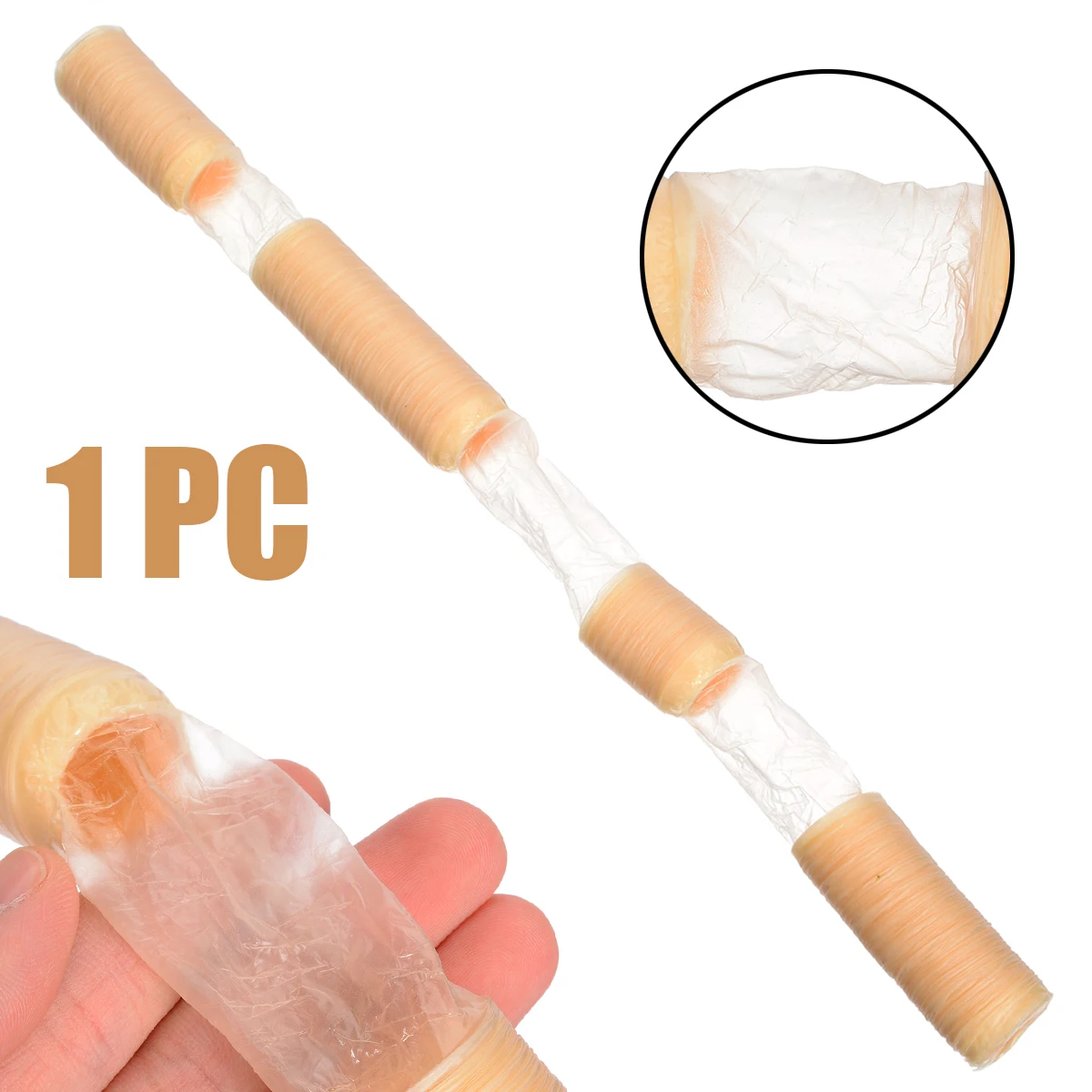 1Pc Natural Roast Sausage Collagen Casings Healthy Collagen Shell Skins 14M*26mm for Making Smoked Oor Fresh Roast Sausage