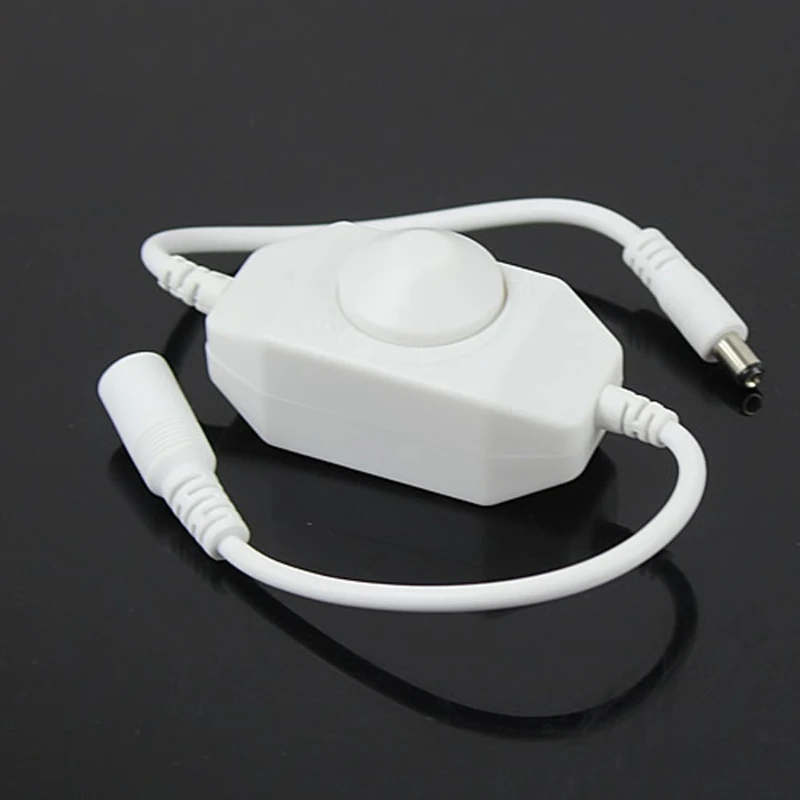 12V ручной регулятор яркости адаптеры постоянного тока для СВЕТОДИОДНЫЙ монохромный световой полосы