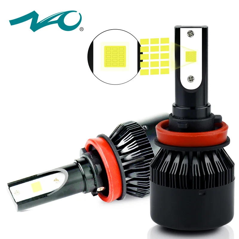 

h7 led h4 led h1 h11 car light h3 led headlight 12V HB4 HB3 h27 9005 9006 H9 H8 880 881 9007 9008 h13 9004 automotivo lamp NAO