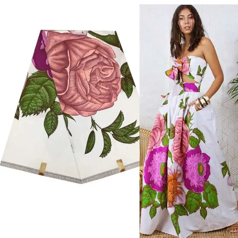 Яркий цветочный дизайн настоящий hitarget pagne хлопок африканская Обычная настоящая мягкая восковая ткань для женщин 6 ярдов