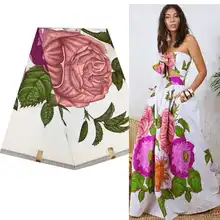 Яркий цветочный дизайн настоящий hitarget pagne хлопок африканская Обычная настоящая мягкая восковая ткань для женщин 6 ярдов