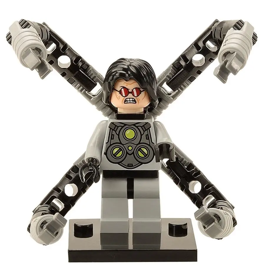 Goedkoop Enkele Koop Doctor Octopus Otto Spider Vrouw Avengers Super Heroes Minifig Model Monteer Model DIY Bouwstenen Kids ToyGift