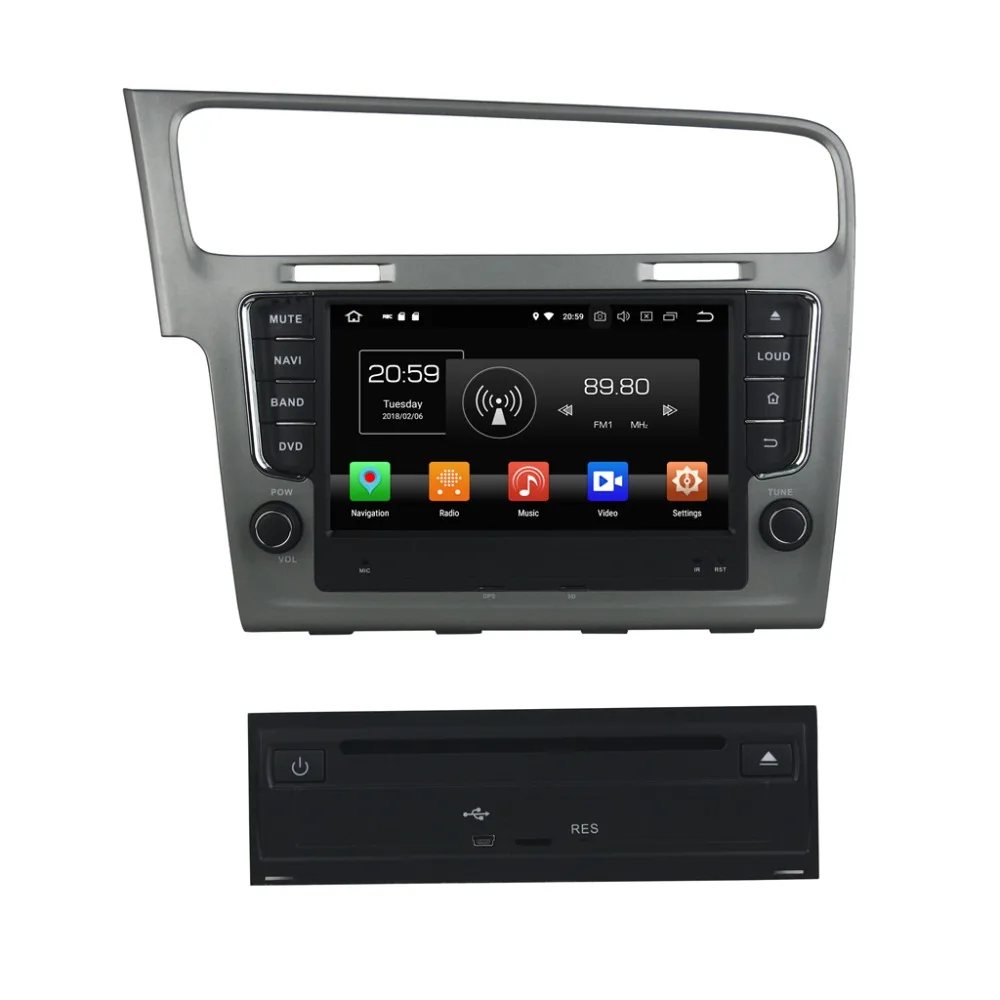 Top 8" 2 din Car Multimedia Player GPS Stereo Player Auto Radio DAB+ MP3 Player Bluetooth for Volkswagen VW Golf 7 2013 onwards 1