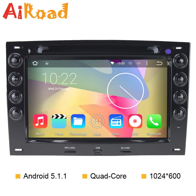 RK3188 Quad Core Car DVD GPS for Renault Megane 2 Android 5 1 1 Stereo Radio
