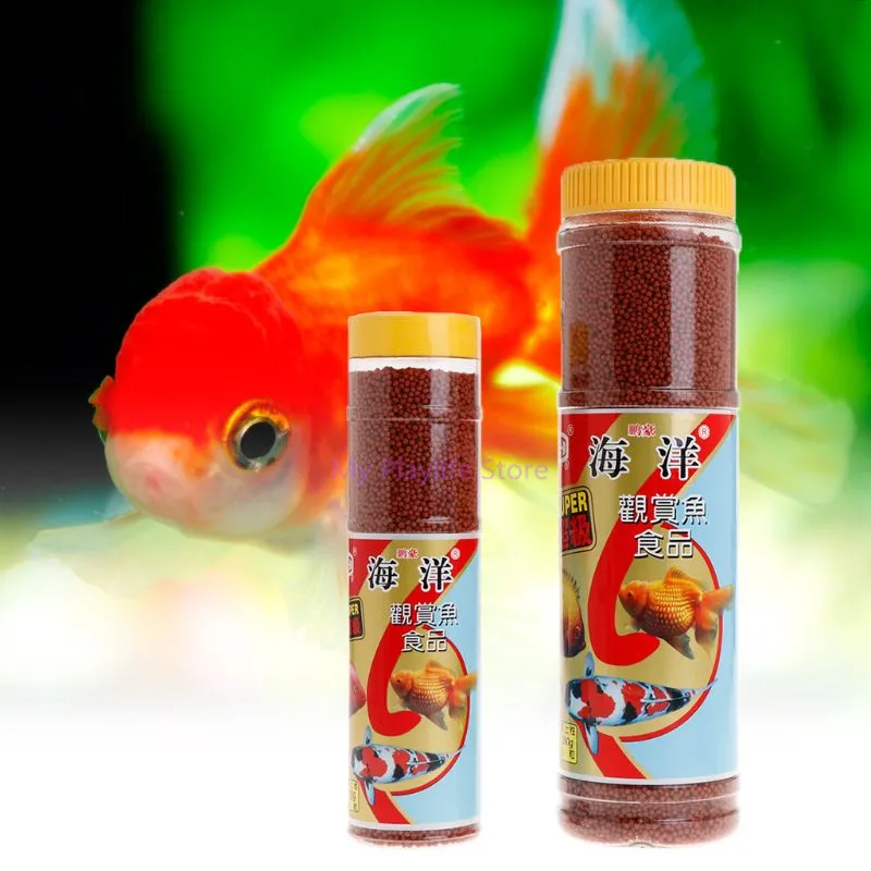 水族館の魚 高タンパク質の栄養 健康 天然の金魚の粒 C42 130g 280g 餌箱 Aliexpress