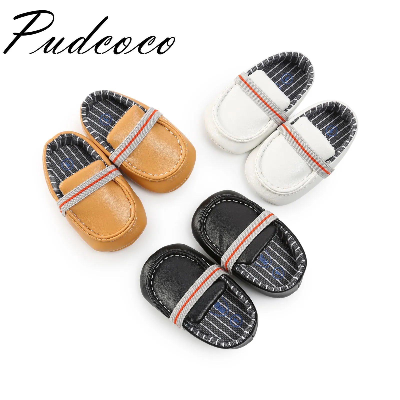 

Pudcoco 2018 Brand New Fancy Infant Baby Boy PU Leather Soft First Walker Shoe Prewalker Crib Shoe