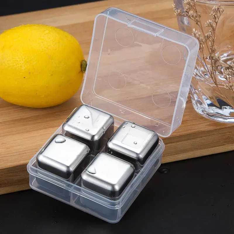 

Stainless Steel Ice Cubes, Reusable Chilling Stones for Whiskey Wine, Keep Your Drink Cold Longer, SGS Test Pass