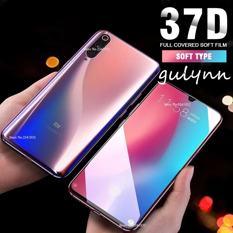 

Front+Back Soft TPU Film 37D Full Cover Screen Protector For Xiaomi Redmi Note 7 6 5 pro 7 A 6 Mi 9 SE Mix 2S 3 Hydrogel Film