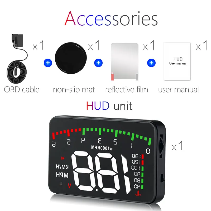 Дисплей A900 3 5 дюймов HUD автомобильный Стайлинг Hud превышение скорости