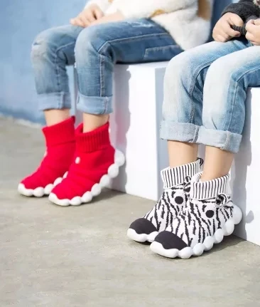  Xiaomi water-proof flying weaving children's casual shoes parent-child Christmas autumn and winter 