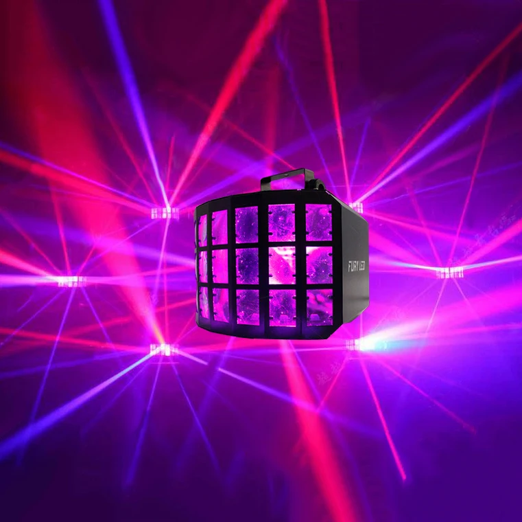 

30W High Power Professional Stage Light Butterfly Laser Light RGBW Sound Control 110-240V Stage Lamp