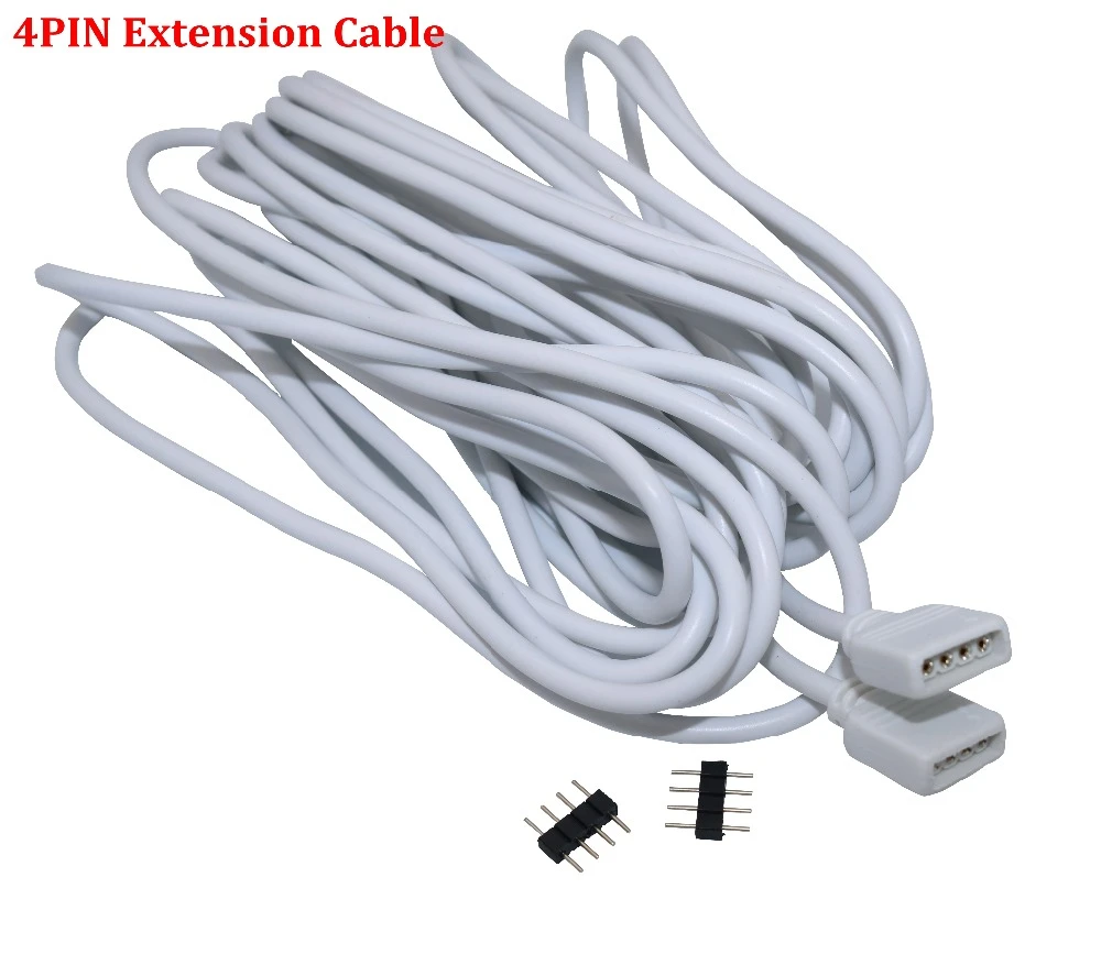 cable de extension de cinta led cable hembra para tira de luz led rgb 3528 5050 2835 30cm 50cm 1m 2m 3m 5m 10m 4 pines