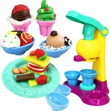 Hot 3D Safety font b Plasticine b font Playdough Ice Cream Sets With Moulds 5 Color