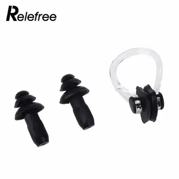 

Relefree Soft Silicone Swim Waterproof Earplug Nose Clip Swim Earbuds Surf Earplugs Swimming Earplugs