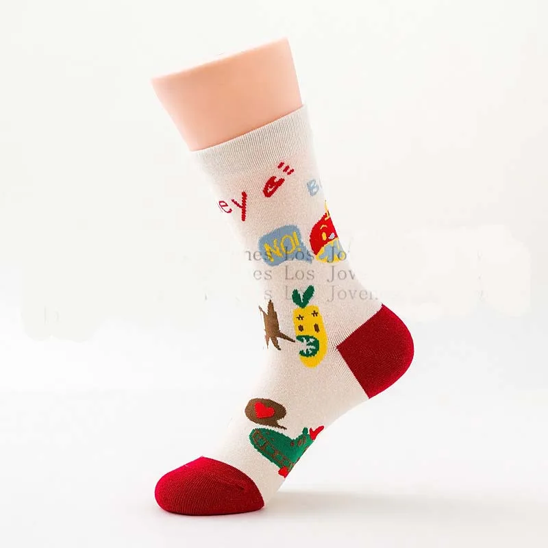 Новинка года, модные креативные носки в стиле Харадзюку с винтажными рисунками, милые носки с изображением свинки, модные носки, Calcetines Mujer - Цвет: 15