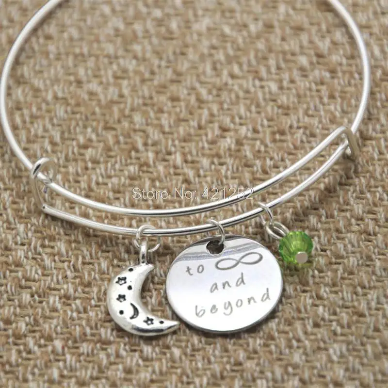 12 шт. светящиеся наружные браслеты с кристаллами в виде Луны|moon bangle|bangle braceletcrystal