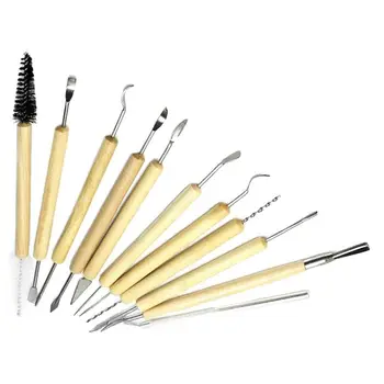 

11pcs Hand Tools Shapers for Fimo Sculpture Models Clay Pottery DIY