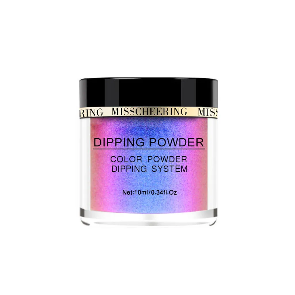 10 Цвета Glitter For блестящие, дизайн ногтей полимерных акриловых порошок расширение погружения Блеск порошок пыли для ногтей УФ порошок нейл-арта Ki