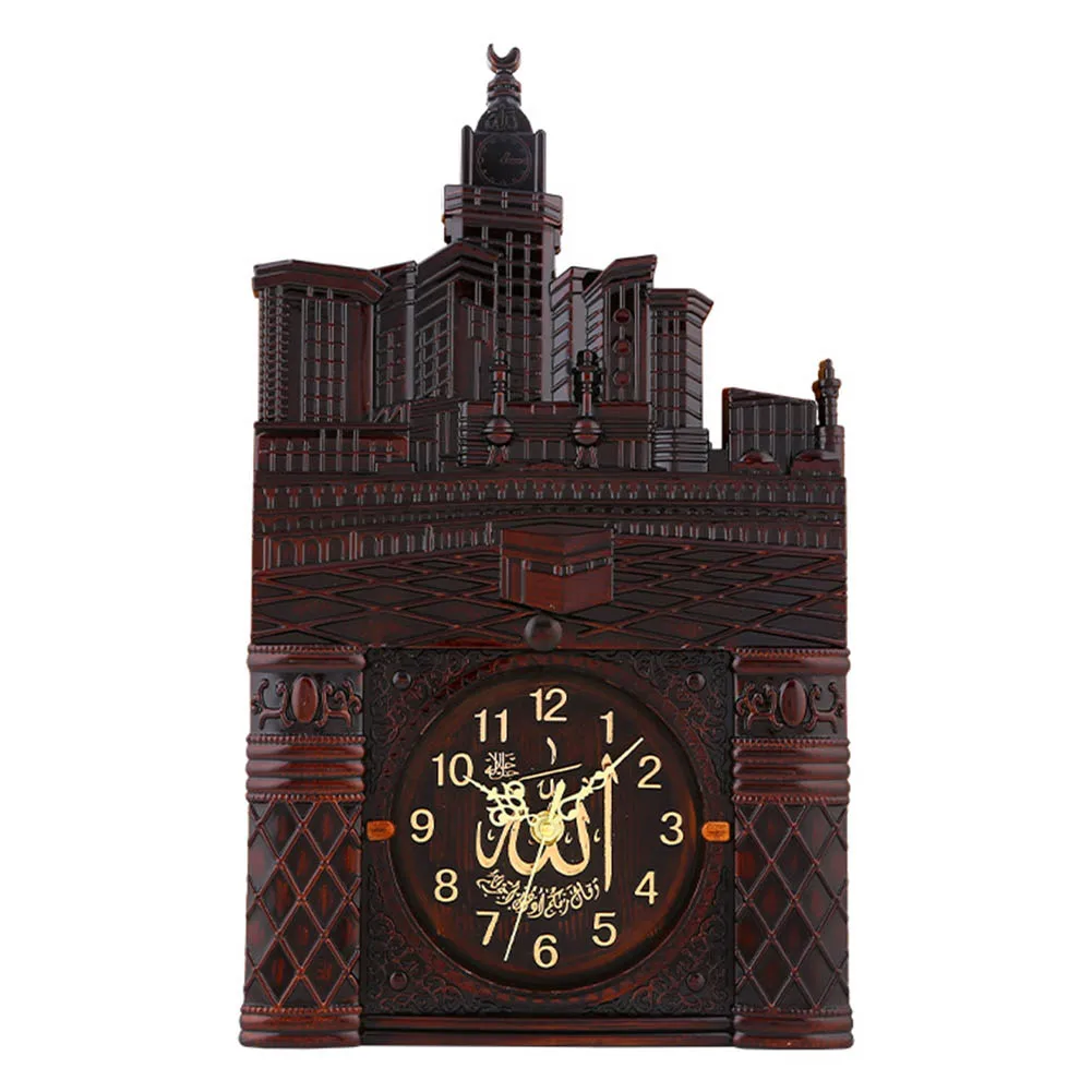 Винтажные мусульманские настенные часы в мусульманском стиле, для дома, украшения комнаты, подарок@ LS JY04 - Color: Chocolate