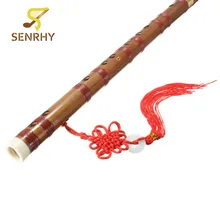 61 см Традиционный китайский музыкальный инструмент ручной работы бамбуковая флейта в D ключ с красной сумкой деревянные духовые Музыкальные инструменты