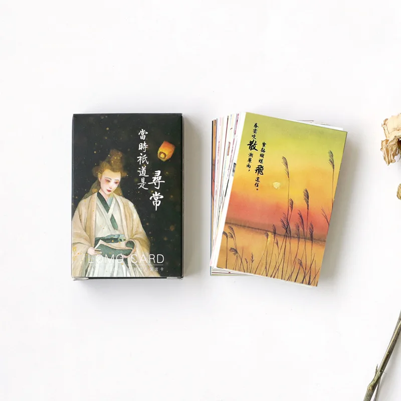 

28 Sheets/Set Chinese Ancient Beauty Mini Lomo Greeting Card Postcard/Wish Card/Christmas And New Year Gifts