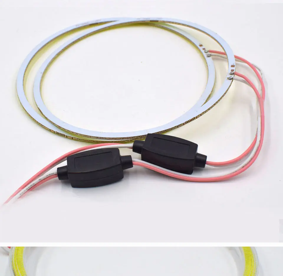 Cold White Car Angel Eye COB Light Circle Ring Headlight Lamp 12V Auto DRL Decoration Fog Lights Bulb 60CM-120CM 6000K (5)
