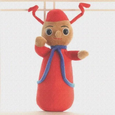 Candice guo плюшевая игрушка мягкая кукла в ночном саду семья понтипинки Wottingers папа мама сын дочь мультфильм модель подарок 1 шт - Цвет: red daughter