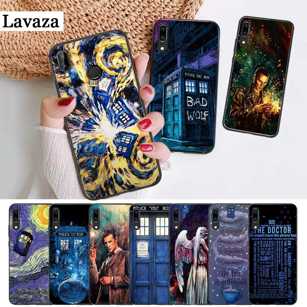

Lavaza Tardis Box Doctor Silicone Case for Huawei P8 Lite 2015 2017 P9 2016 Mimi P10 P20 Pro P Smart 2019 P30 Lite Pro