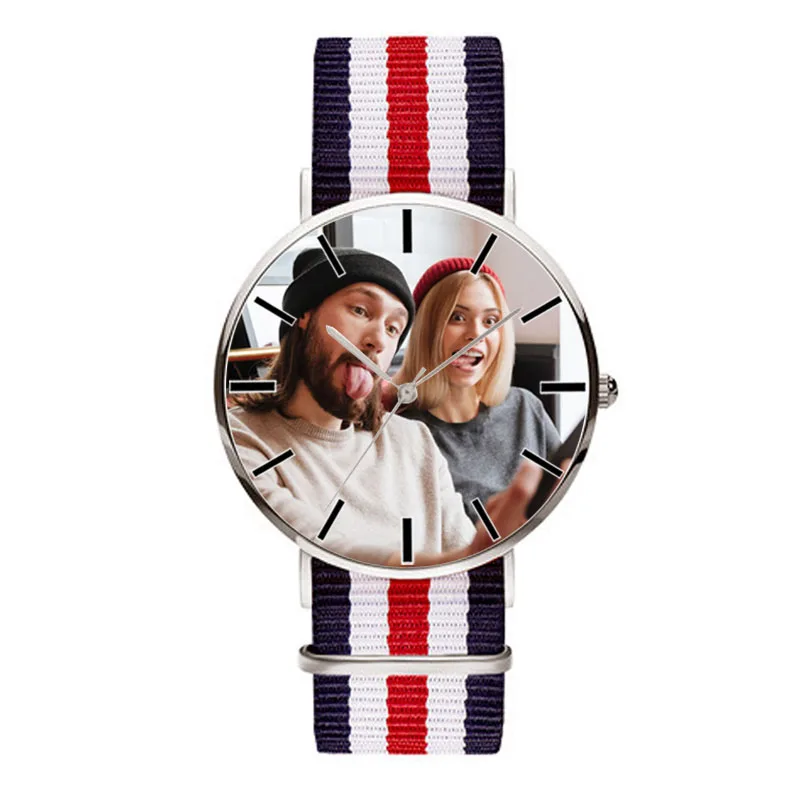 A3311 фотопечатные DIY часы для влюбленных модный дизайн наручные часы печать с фото клиента на заказ часы, рождественский подарок