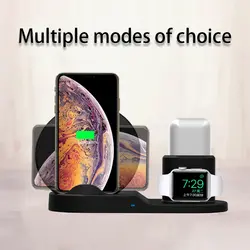 Новый 10 W Qi быстро Зарядное устройство для iPhone XS XR Max 8 Беспроводной Зарядное устройство Pad для Smasung S9 S8 для Apple Watch 3 2 1 зарядное устройство для