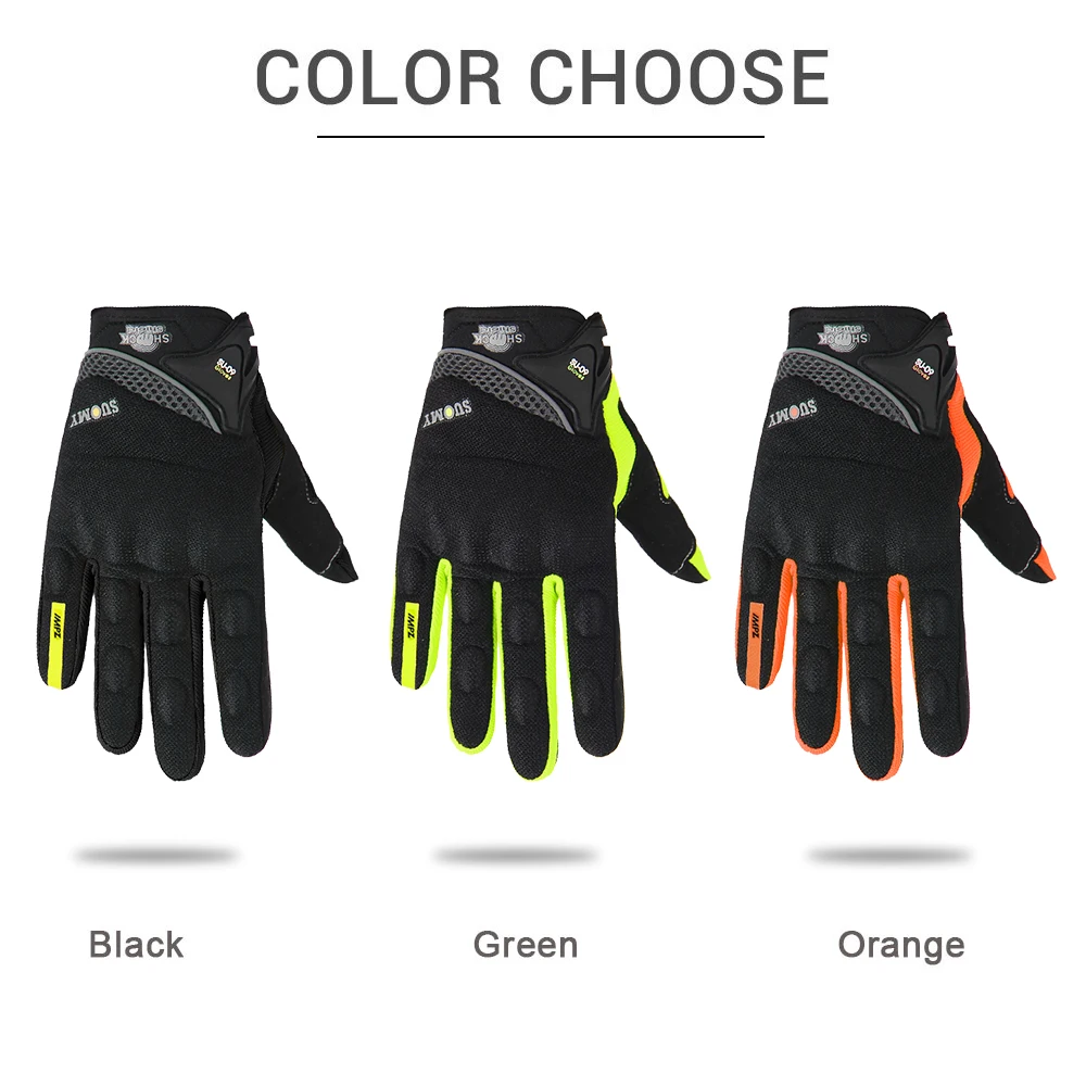 XL, Negro GES Men Outdoor Motorbike Waterproof Gloves Motocicleta Full Finger Touch Screen Racing Motocross Guantes