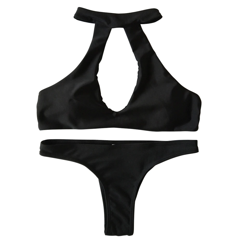 womens black bikini