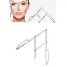 BellyLady Portable Foldable Makeup Ruler Measure Microblading Ruler Eyebrow Shaping Ruler Eyebrow Tattoo Calipers Stencil