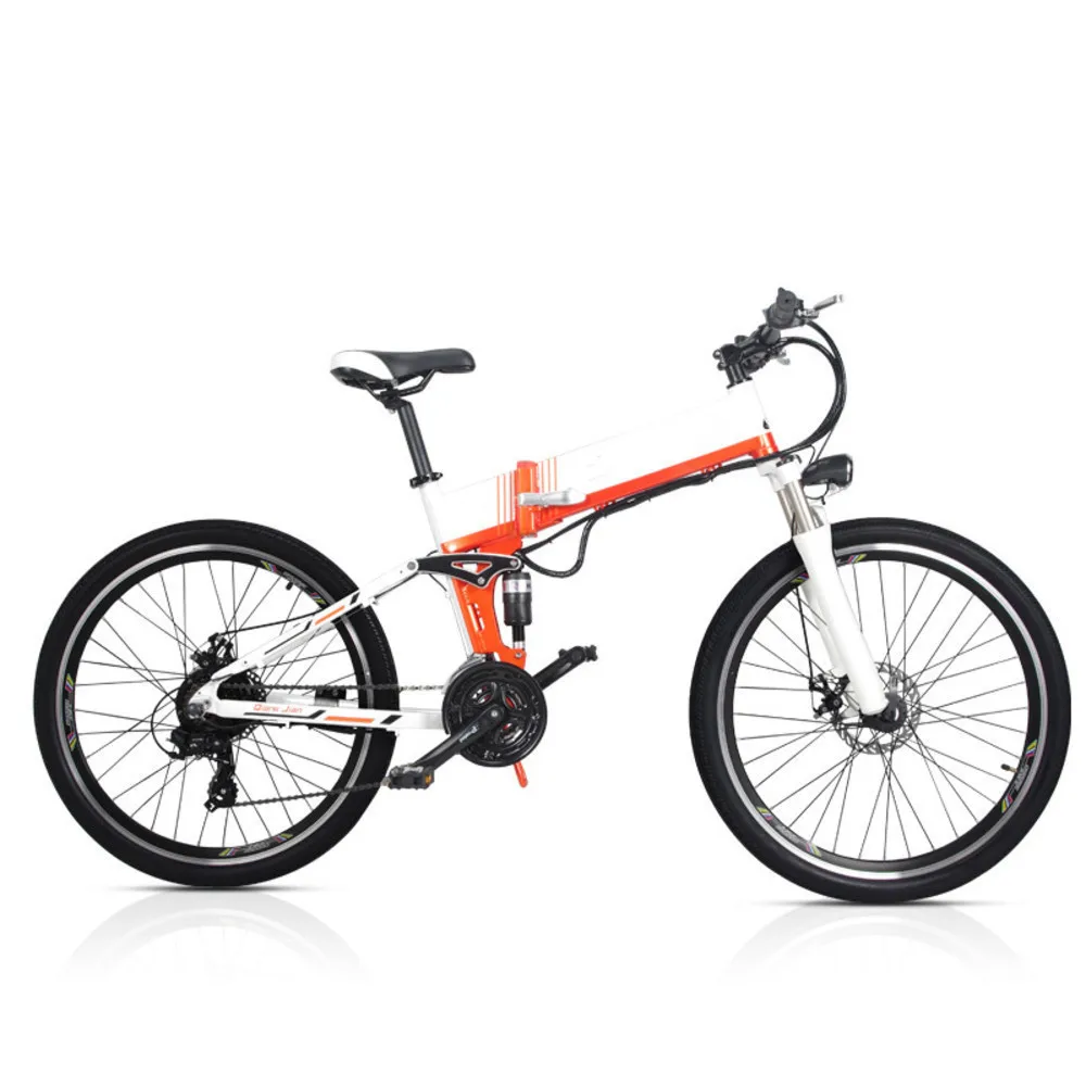 

Aluminum Alloy Frame 26 Inch Folding Mountain E Bike 48v 10.4ah Lg Hidden Battery 250w 350w Electric Bicycle