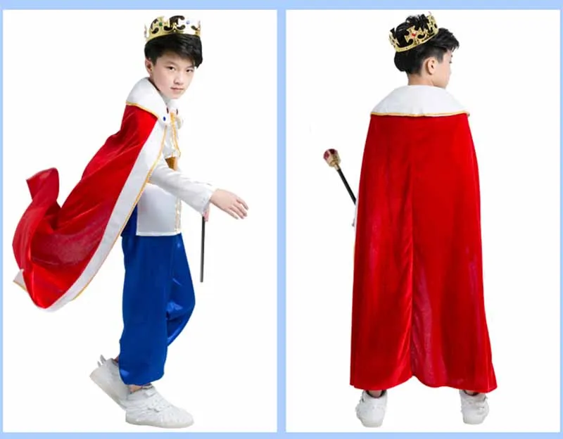 Little Prince Cosplay For Boys Prince Charming Kingdom Costume Leader King Cosplay Children`s New Year`s Costume Plus Size XL