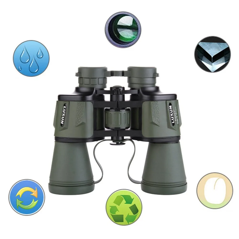 Luxun 20x50 عالية التكبير مجهر طويلة المدى التكبير الصيد العسكرية تلسكوب زاوية واسعة مناظير عالية الوضوح