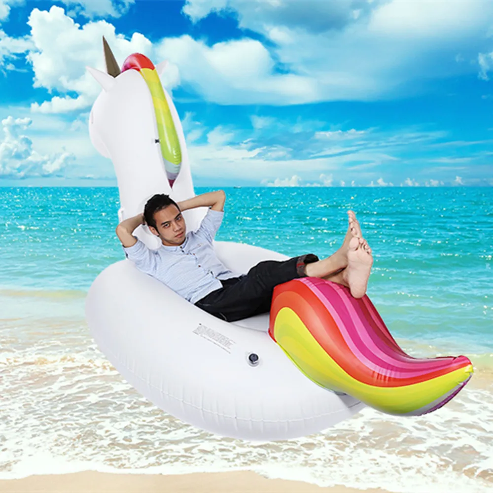 

Outlife Pool Float Inflatable Boat Unicorn Swimming Float Swan Adult Tube Raft Kid Swim Air Mattresses Ring Summer Water Toy