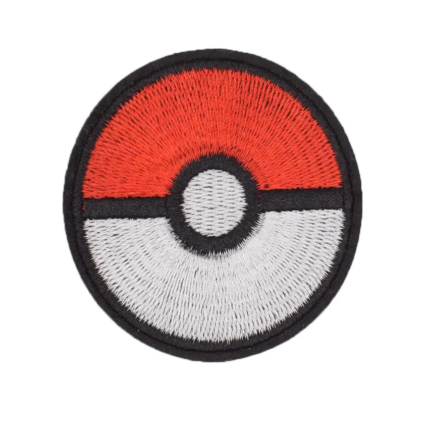 

1Pcs Pokemon Pokeball Comics tv movie Embroidered Emblem punk rockabilly men applique sew on/ iron on patch embroidery