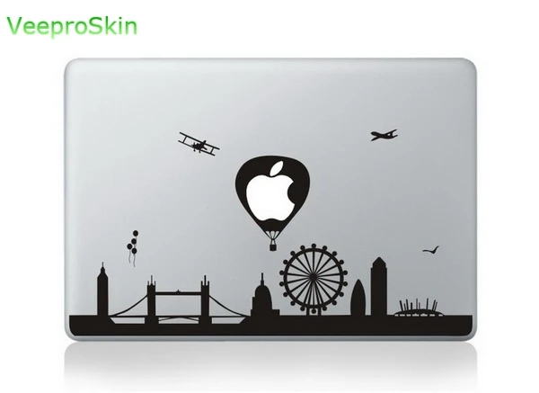 Ноутбук Стикеры для Macbook Pro Air retina 11 12 13 15 15,6 дюймов Mac кожного покрова hp тетрадь Stciker - Цвет: MB black-Part E (3)