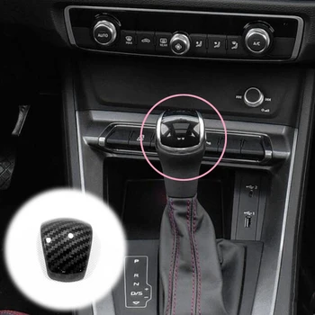 

For Audi Q3 2019 2020 ABS Matte/Carbon fibre Car gear shift lever knob handle cover Cover Trims Car Styling Accessories 1pcs