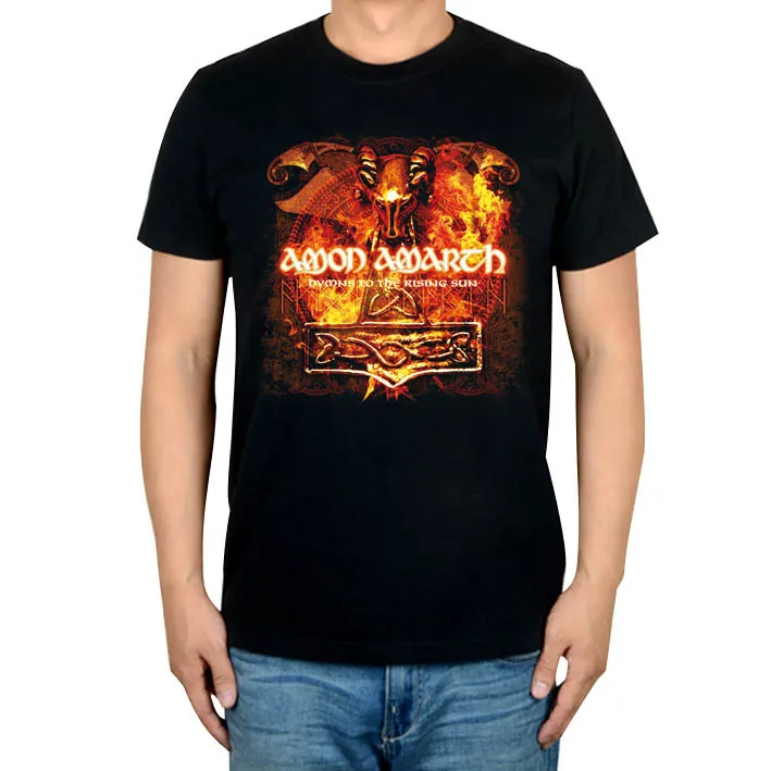 3 styles Harajuku Sweden Amon Amarth Rock band shirt punk heavy metal Viking mma fitness Rocker streetwear | Мужская одежда