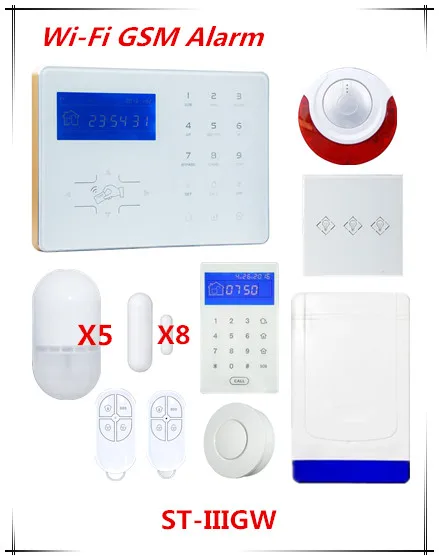 Big Discount 433/868Mmhz Wifi GSM Alarm System Wifi Network Home Alarm GSM Smart Security Alarm System