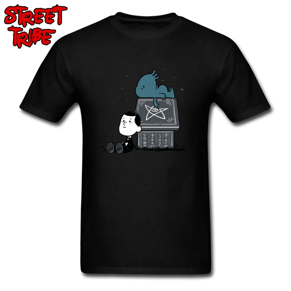 Call of Snoophulhu 3031 Crewneck Tshirts Mother Day Print Tops Shirt Short Sleeve 2018 New Fashion 100% Cotton Tees Mens Call of Snoophulhu 3031 black