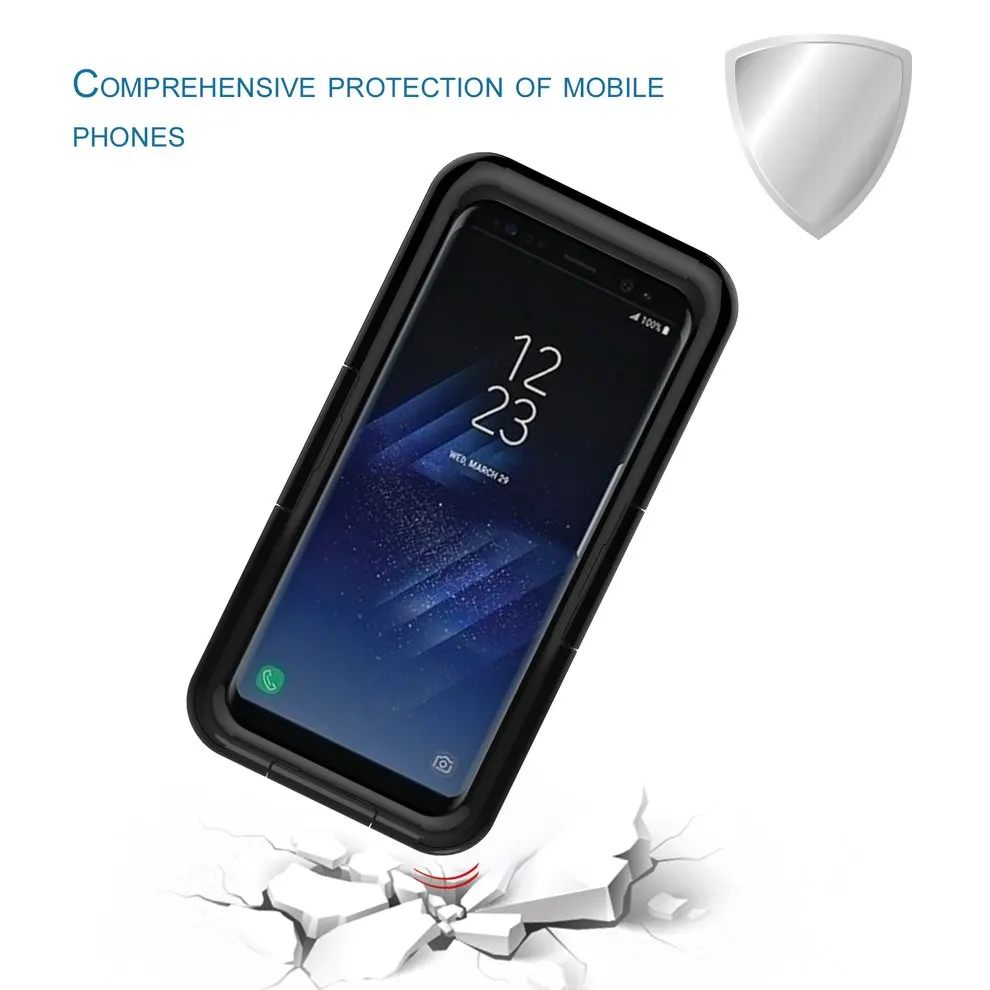 

Lightweight Shockproof Soft Silicone Cover Suitable for Samsung S8 Plus Black Waterproof Smartphone Case Full Protective Case
