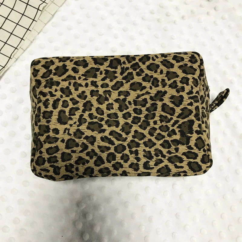 Wholesale Blanks Leopard Cosmetic Bag Cheetah Makeup Bag Canvas Material DOM103387-in Cosmetic ...